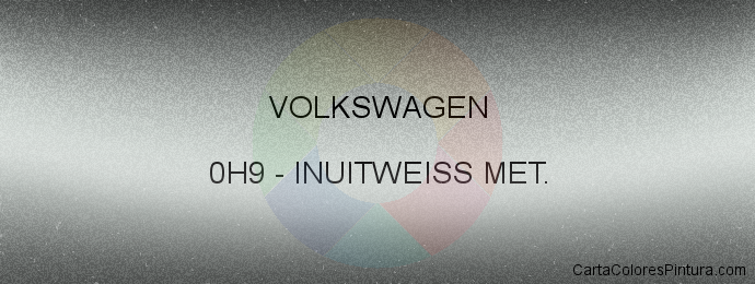 Pintura Volkswagen 0H9 Inuitweiss Met.