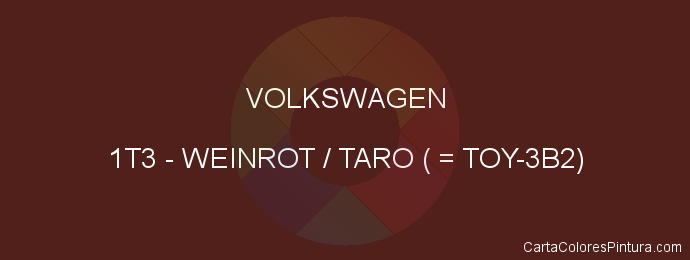 Pintura Volkswagen 1T3 Weinrot / Taro ( = Toy-3b2)