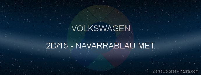 Pintura Volkswagen 2D/15 Navarrablau Met.