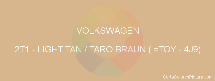 Pintura Volkswagen 2T1 Light Tan / Taro Braun ( =toy - 4j9)