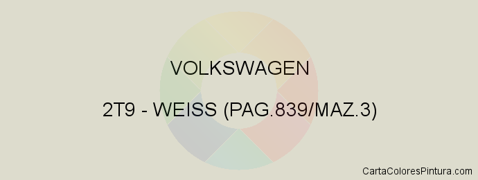 Pintura Volkswagen 2T9 Weiss (pag.839/maz.3)