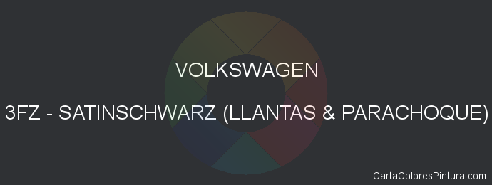 Pintura Volkswagen 3FZ Satinschwarz (llantas & Parachoque)