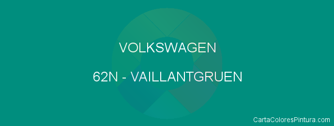 Pintura Volkswagen 62N Vaillantgruen