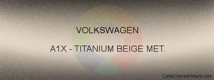 Pintura Volkswagen A1X Titanium Beige Met.