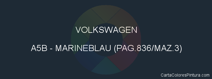 Pintura Volkswagen A5B Marineblau (pag.836/maz.3)