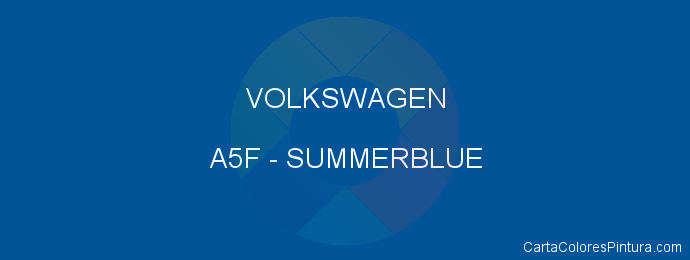 Pintura Volkswagen A5F Summerblue