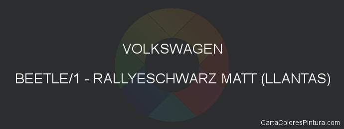 Pintura Volkswagen BEETLE/1 Rallyeschwarz Matt (llantas)