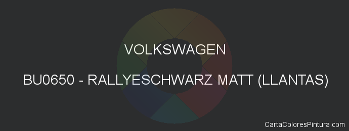 Pintura Volkswagen BU0650 Rallyeschwarz Matt (llantas)