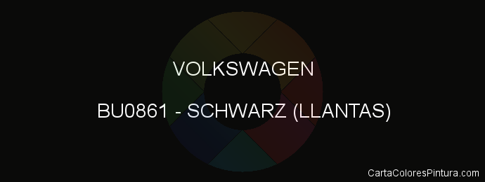 Pintura Volkswagen BU0861 Schwarz (llantas)