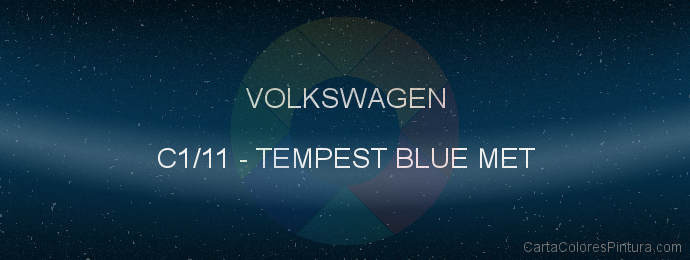 Pintura Volkswagen C1/11 Tempest Blue Met