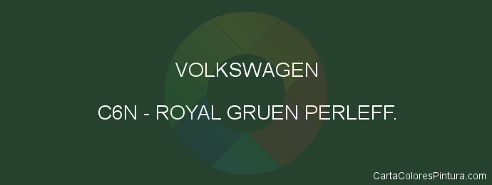 Pintura Volkswagen C6N Royal Gruen Perleff.