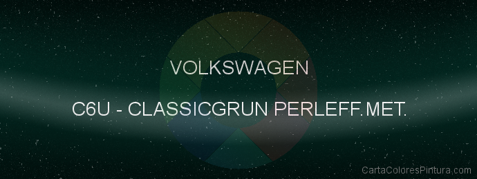 Pintura Volkswagen C6U Classicgrun Perleff.met.
