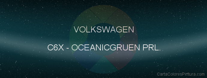 Pintura Volkswagen C6X Oceanicgruen Prl.