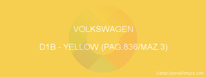Pintura Volkswagen D1B Yellow (pag.836/maz.3)