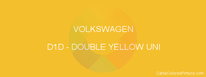 Pintura Volkswagen D1D Double Yellow Uni