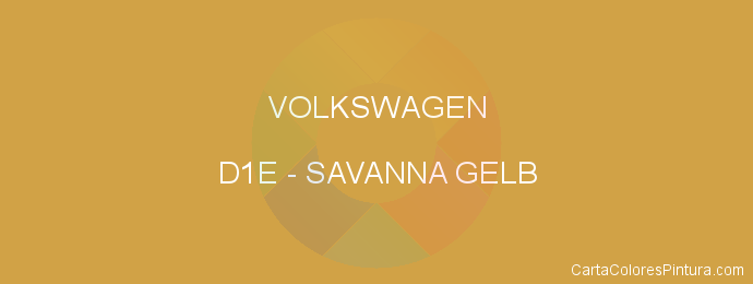 Pintura Volkswagen D1E Savanna Gelb