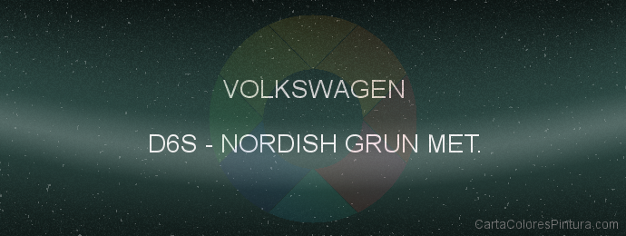 Pintura Volkswagen D6S Nordish Grun Met.