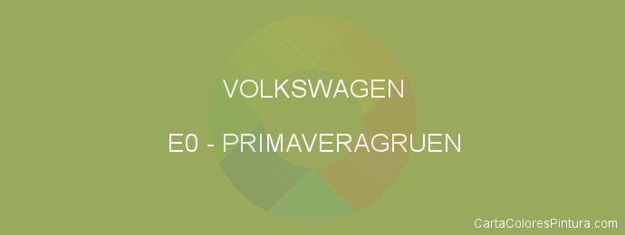 Pintura Volkswagen E0 Primaveragruen