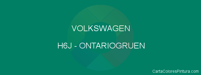 Pintura Volkswagen H6J Ontariogruen