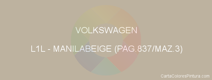 Pintura Volkswagen L1L Manilabeige (pag.837/maz.3)