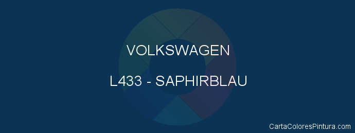 Pintura Volkswagen L433 Saphirblau