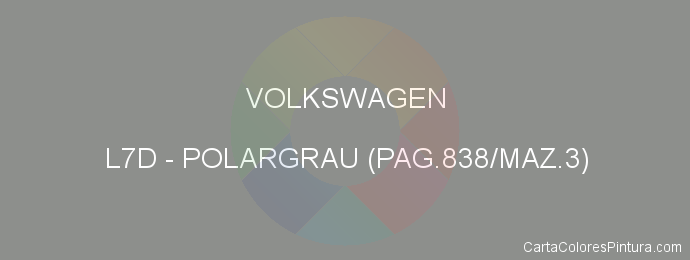 Pintura Volkswagen L7D Polargrau (pag.838/maz.3)