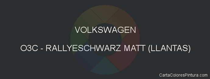 Pintura Volkswagen O3C Rallyeschwarz Matt (llantas)