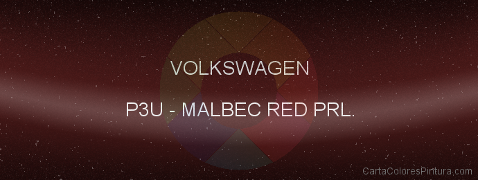 Pintura Volkswagen P3U Malbec Red Prl.