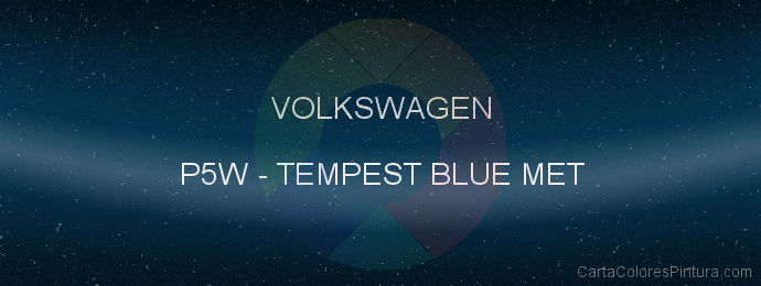 Pintura Volkswagen P5W Tempest Blue Met