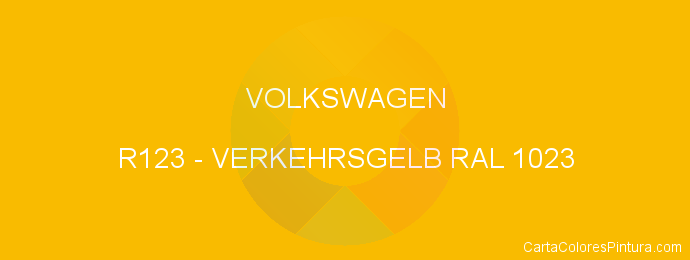 Pintura Volkswagen R123 Verkehrsgelb Ral 1023