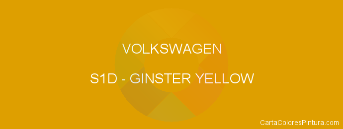 Pintura Volkswagen S1D Ginster Yellow
