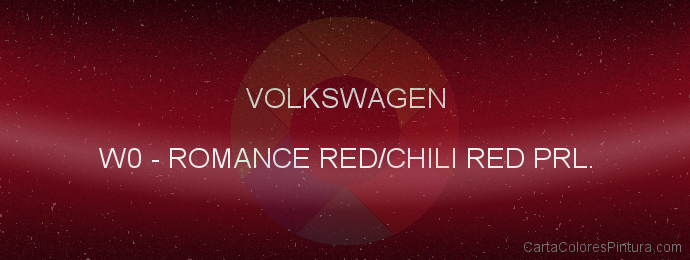 Pintura Volkswagen W0 Romance Red Prl.