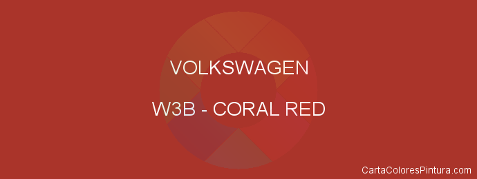 Pintura Volkswagen W3B Coral Red