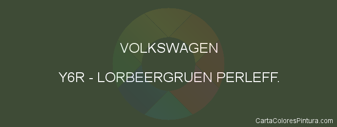 Pintura Volkswagen Y6R Lorbeergruen Perleff.