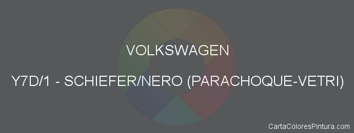 Pintura Volkswagen Y7D/1 Schiefer/nero (parachoque-vetri)