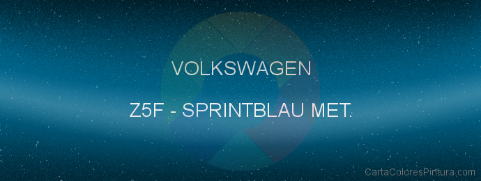 Pintura Volkswagen Z5F Sprintblau Met.
