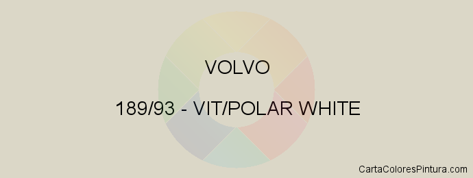Pintura Volvo 189/93 Vit/polar White