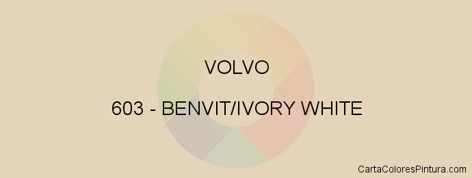 Pintura Volvo 603 Benvit/ivory White