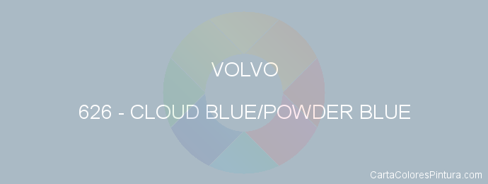 Pintura Volvo 626 Cloud Blue/powder Blue