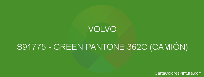 Pintura Volvo S91775 Green Pantone 362c (camiÓn)