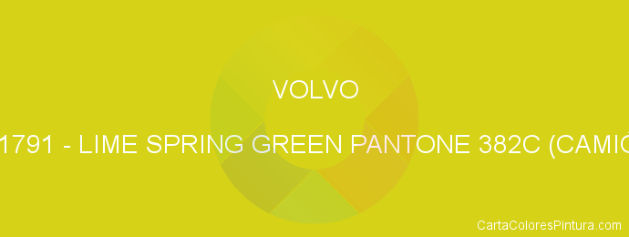 Pintura Volvo S91791 Lime Spring Green Pantone 382c (camiÓn)