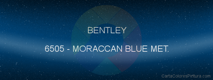 Pintura Bentley 6505 Moraccan Blue Met.