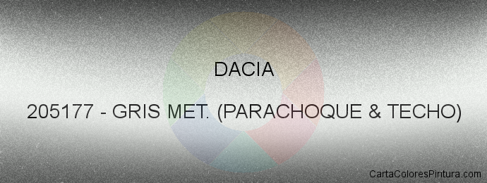 Pintura Dacia 205177 Gris Met. (parachoque & Techo)