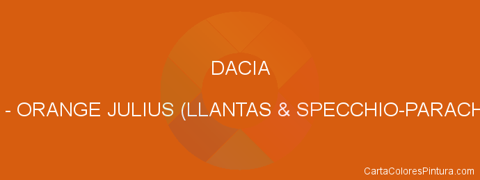 Pintura Dacia 825001 Orange Julius (llantas & Specchio-parachoque)