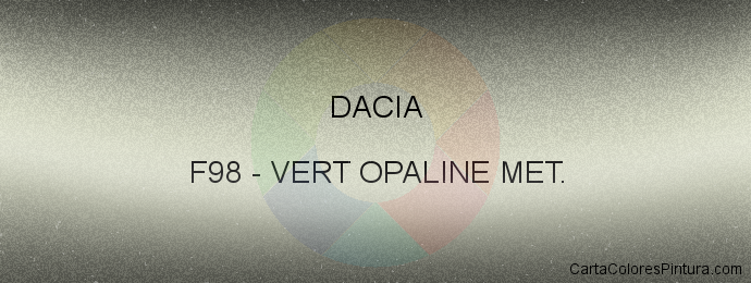 Pintura Dacia F98 Vert Opaline Met.