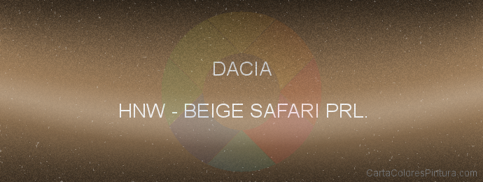 Pintura Dacia HNW Beige Safari Prl.