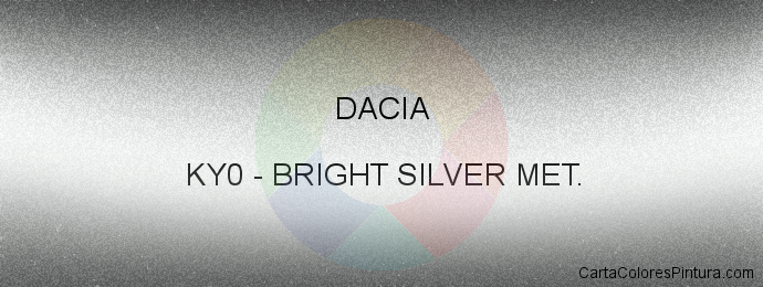 Pintura Dacia KY0 Bright Silver Met.